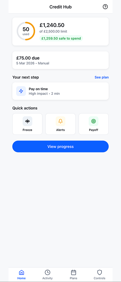 Code experiment 1: Light theme, minimal, blue accents — functional but clinical