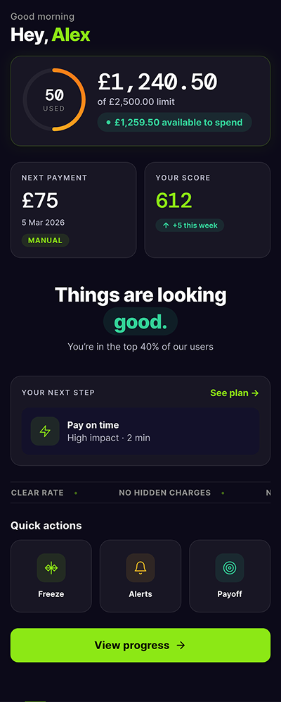 Code experiment 6: Dark theme with lime green accent, bold typography