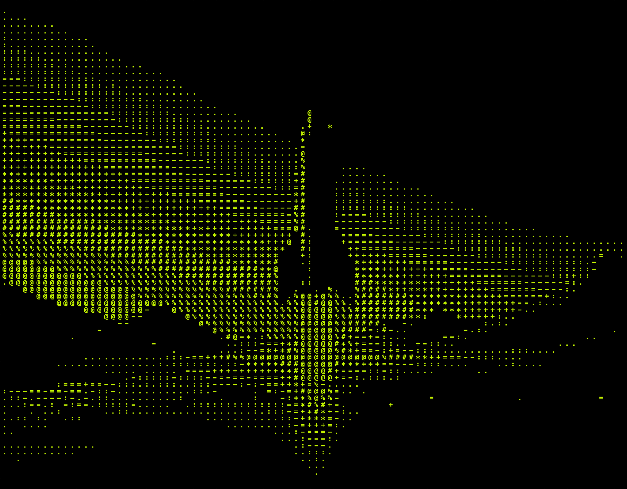 Retro amber terminal ASCII